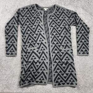 Ariat Cardigan Sweater Womens Medium Aztec Open Front Western Boho Thick